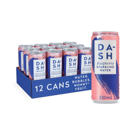 Dash Raspberry Sparkling Water 330ml 12 Pack 828131 F