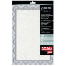 Decadry Blue Border Certificate Paper 25 Sheets A4 LX18758 F