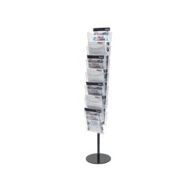 Deflecto 7 Pocket Literature File Floor Stand A4 CP082YTCRY 191316 F