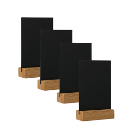 Deflecto A4 Countertop Chalkboard Dark Oak 4 Pack DF91471 F