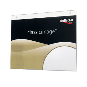 Deflecto A4 Landscape Wall Sign Holder Clear 103550 F