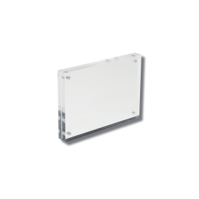 Deflecto A6 Magnetic Block Desktop Card Holder Acrylic 15mm 599963 F