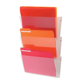 Deflecto Linked Wall File Pocket A4 3 Pack DE736YTCRY 101521 F