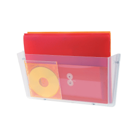Deflecto Non Breakable Wall File Pocket Clear A4 DE632YTCRY 133637 F