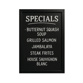 Deflecto Wall Mounted Chalkboard 600mm x 800mm Black DF91453 F
