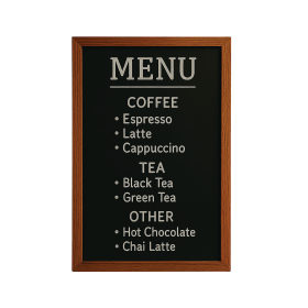 Deflecto Wall Mounted Chalkboard 600mm x 800mm Teak DF91450 F