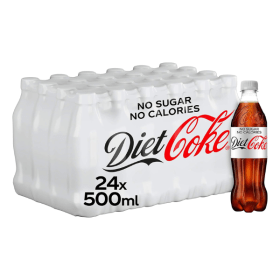 Diet Coke Fizzy Drink 500ml 24 Pack 463470 F