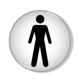 Domed Sign Men Symbol 60mm 372997 F
