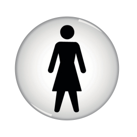 Domed Sign Women Symbol 60mm RDS1 372994 F