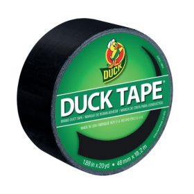 Ducktape Coloured Tape 48mm x 18.2m Black 6 Pack 650862 F