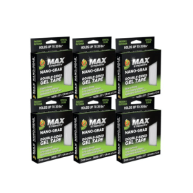 Ducktape Max Strength Nano Grab Double Sided Gel Tape 24mm x 1.5m Clear 6 Pack 773149 F