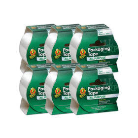 Ducktape Packaging Tape 50mm x 25m Clear 6 Pack 224499 650890 F