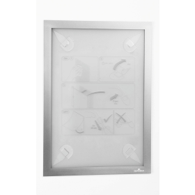 Durable A4 Duraframe Wallpaper Silver 542188 F