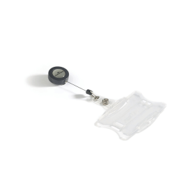Durable Acrylic Security Pass ID Card Holder with Badge Reel Clear 10 Pack 456102 F