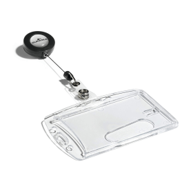 Durable Badge Reel Landscape Portrait ID Holder Clear 10 Pack 456381 F