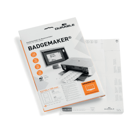 Durable Badgemaker Insert Sheets 52mm x 100mm 40 Pack 129782 F