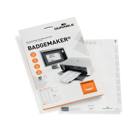 Durable Badgemaker Insert Sheets 60mm x 90mm 160 Pack 143763 F