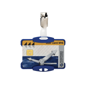 Durable Card Holder with Clip 54mm x 87mm Blue 25 Pack 150569 F