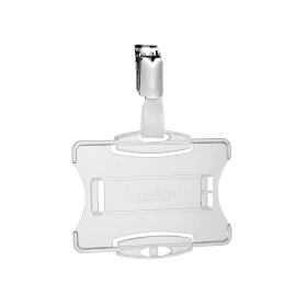 Durable Card Holder with Clip 54mm x 87mm Clear 25 Pack 108766 F