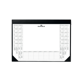 Durable Clear Overlay Calendar Desk Mat 65cm x 52cm Black 367860 F