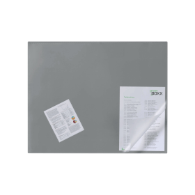 Durable Clear Overlay Non Slip Desk Mat Notes Protector Pad 65cm x 52cm Grey 561340 F