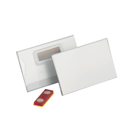 Durable Click Fold Magnet Name Tag Badge Holder 54mm x 90mm 25 Pack 795484 F