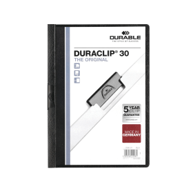 Durable Clip Folder DURACLIP 30 A4 Black 25 Pack 108266 F