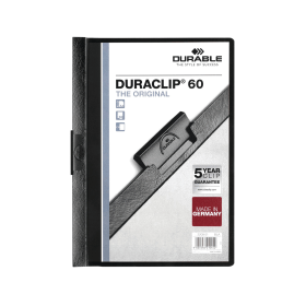 Durable Clip Folder DURACLIP 60 A4 Black 25 Pack 100177 F