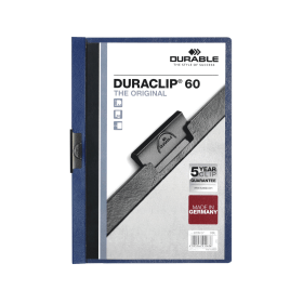 Durable Clip Folder DURACLIP 60 A4 Dark Blue 25 Pack 112854 F