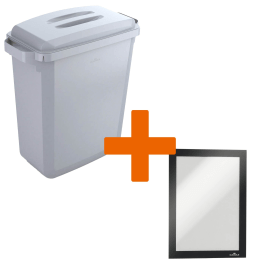 Durable DURABIN Bin Grey Lid Duraframe 60 Litres Grey VEH2023003 829168 F