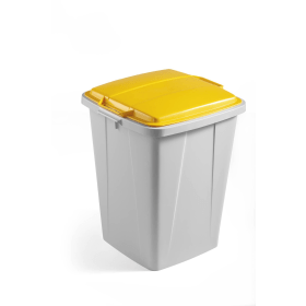 Durable DURABIN Bin Yellow Lid 90 Litres Yellow Grey VEH2012030 829178 F