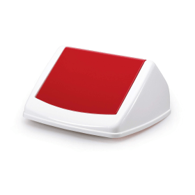 Durable DURABIN Flip Lid 40 Litres Red White 1801574018 885294 F