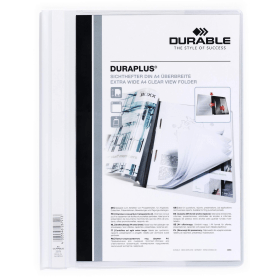 Durable DURAPLUS A4 Folder White 25 Pack 104744 F