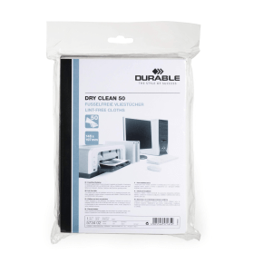 Durable Dry Clean Wipes Sachets 50 Pack 573402 122465 F