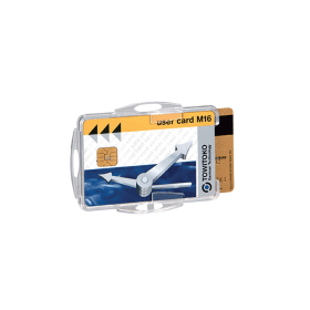 Durable Dual Security Pass Card Holder 54mm x 85mm Clear 50 Pack 128833 F