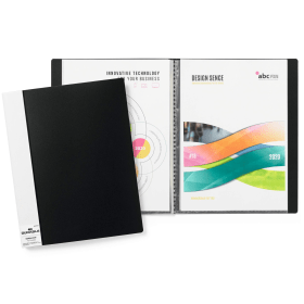 Durable Duralook Display Portfolio10 Book Pockets A4 Black 468221 F