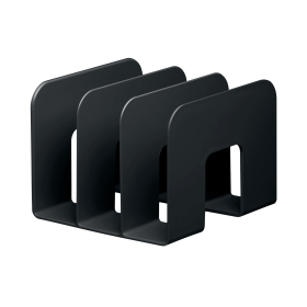 Durable ECO Recycled Plastic Magazine Stand Black 753936 F