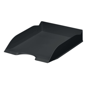 Durable Eco Recycled Plastic Stackable Letter Tray A4 Black 753924 F