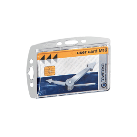 Durable Enclosed Proximity Card Holder no Clip 54mm x 85mm Clear 50 Pack 142453 F