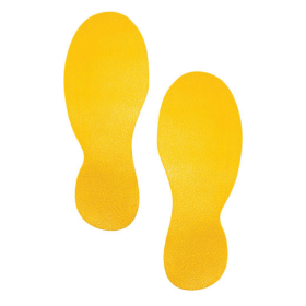 Durable Heavy Duty Adhesive Floor Marking Foot Yellow 5 Pack DB98254 F