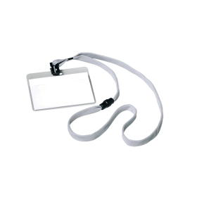 Durable Lanyard Name Badge ID Card Holder Inserts 60mm x 90mm Grey 10 Pack 141111 F