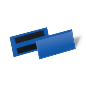 Durable Magnetic Document Pocket 100mm x 38mm Dark Blue 50 Pack DB10900 F