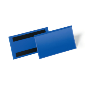 Durable Magnetic Document Pocket 150mm x 67mm Dark Blue 50 Pack DB10901 F