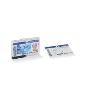 Durable PUSHBOX Duo 2 Card Security Pass ID Holder Clear 10 Pack 469591 F