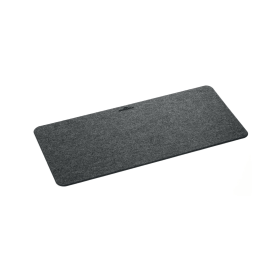 Durable Premium Soft Felt Desk Mat With Fold Out Phone Holder 70cm x 33cm Charcoal 852177 F