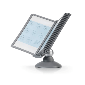 Durable SHERPA Table Rotating Display System 10 A4 Panels Graphite 558737 114866 F