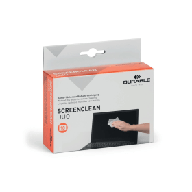 Durable Screenclean Duo Wet And Dry Wipe Set Individually Wrapped 10 Pack 133183 F