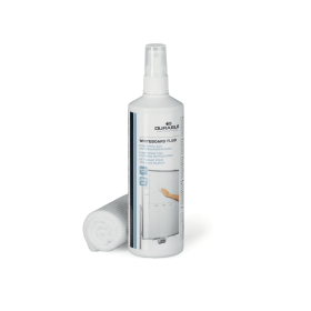 Durable Streak Free Whiteboard Cleaning Spray and Microfobre Cloth Kit 250ml 370348 F