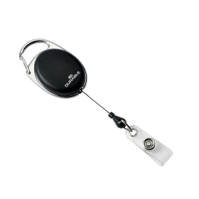 Durable Style Secure Retractable Clip Badge Reel for ID and Keys Black 10 Pack 370368 F