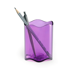 Durable Trend Pen Cup Clear Purple 468173 F